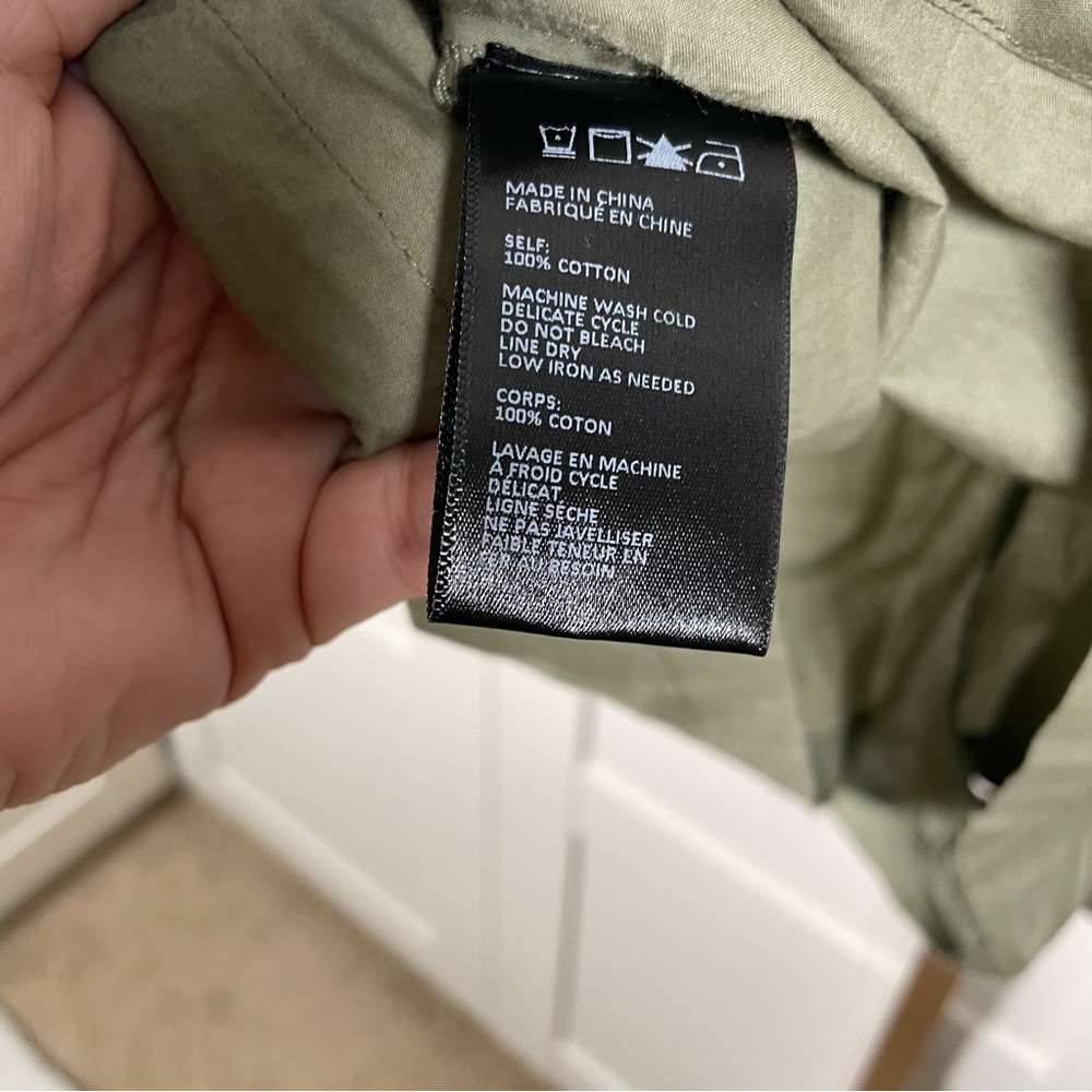 Urban Outfitters Olive Button-Front Cotton Romper - Picture 10 of 15